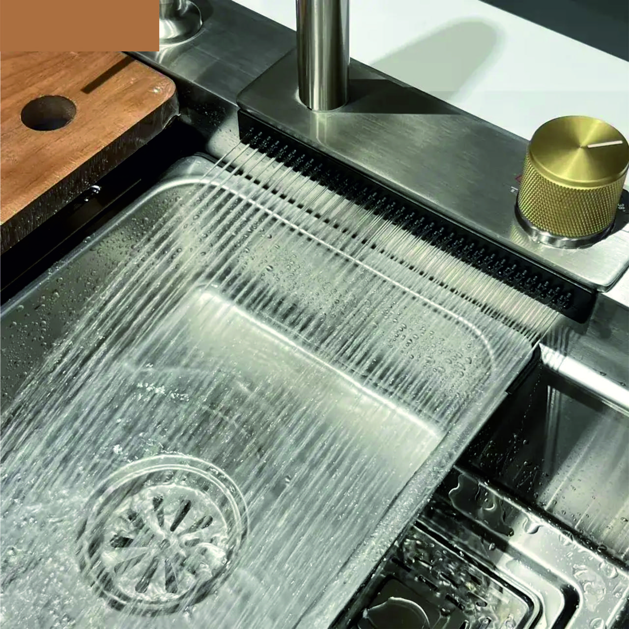 Кухонна раковина з неіржавкої сталі багатофункціональна 680x460x220 мм (482018908) - фото 5