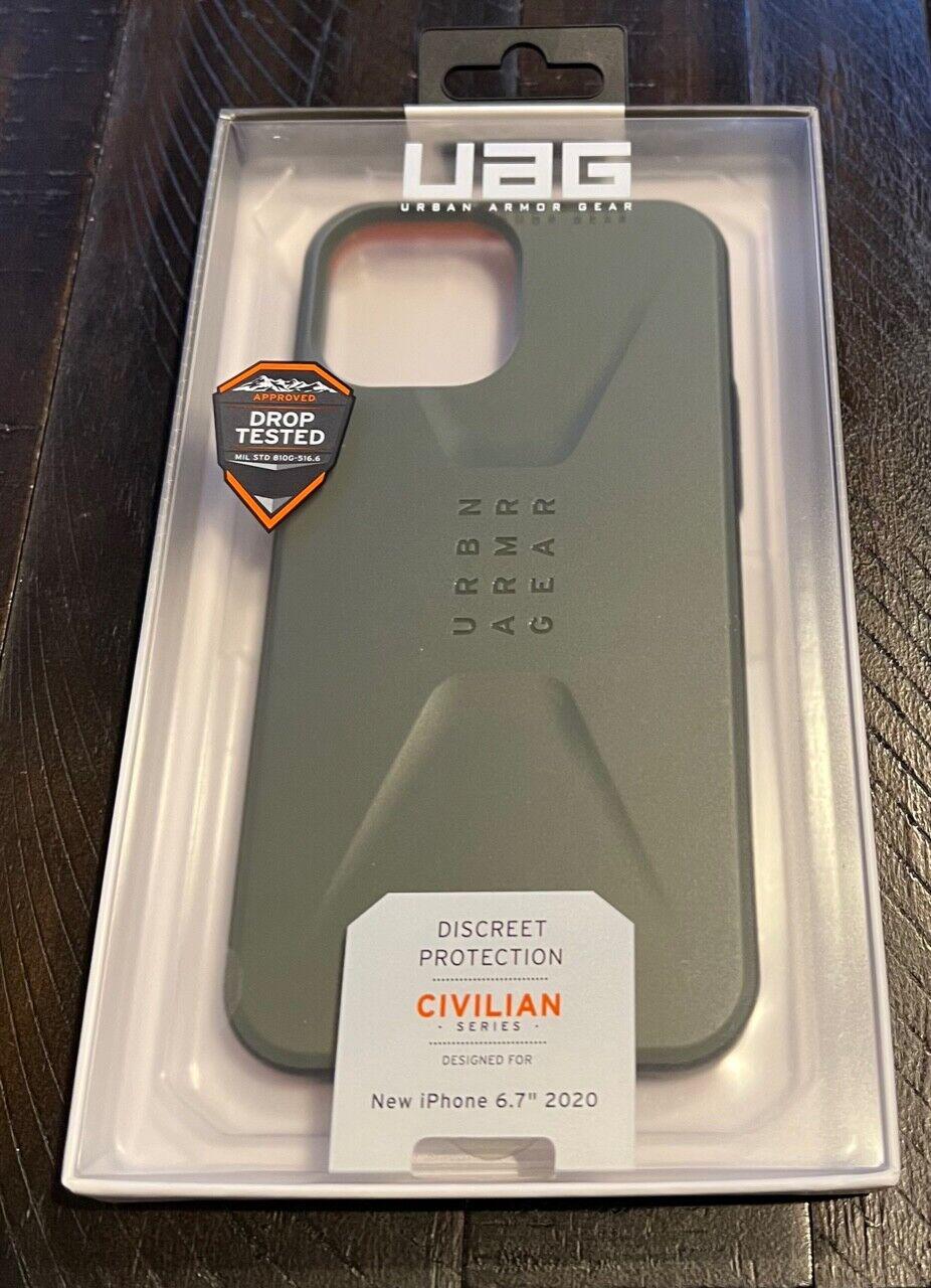 Чехол милитари противоударный UAG Civilian 11236D127272 для Iphone 12 Pro Max (6.7") Olive - фото 4