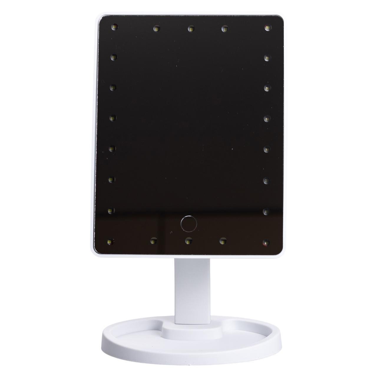 Зеркало настольное с подсветкой HP-10-4AW 22 LED 21х16 см USB Белый (A-033792) - фото 3 Зеркало настольное с подсветкой HP-10-4AW 22 LED 21х16 см USB Белый (A-033792) - фото 3