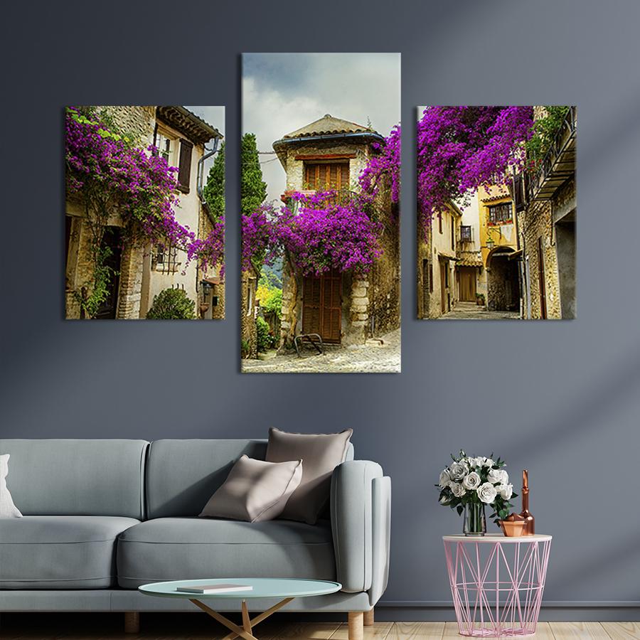 Картина для интерьера Старая улица Прованса во Франции 66x40 см (330-32)