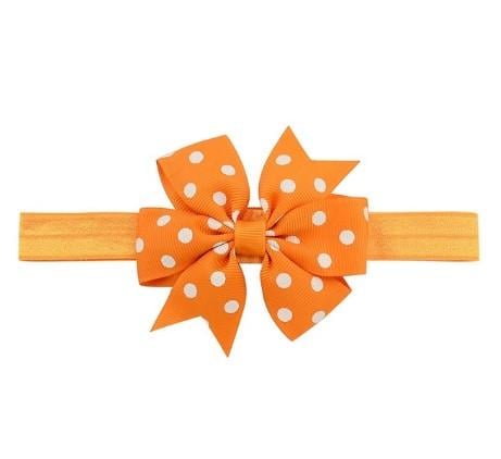 Пов'язка дитяча в горох One size Помаранчевий (21358/8)