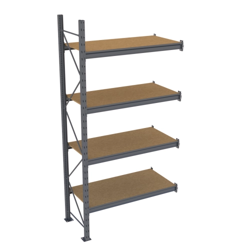 Стелаж Modern-Expo Mini Rack з полицями ДСП приставна секція 4 рівні 2584х1240х615 мм (3-3-73)