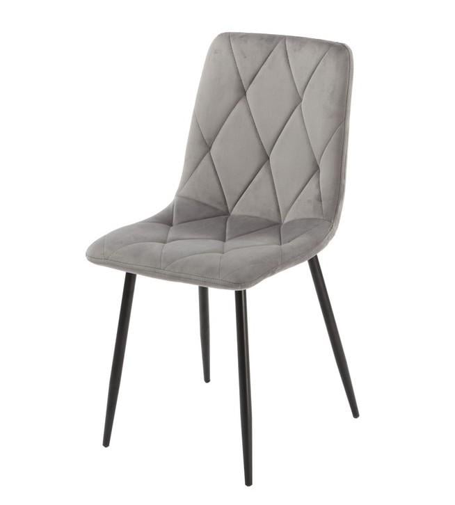 Стул обеденный Ветро Мебель N-42 00х435х400 металл/ткань вельвет Черный/Серый