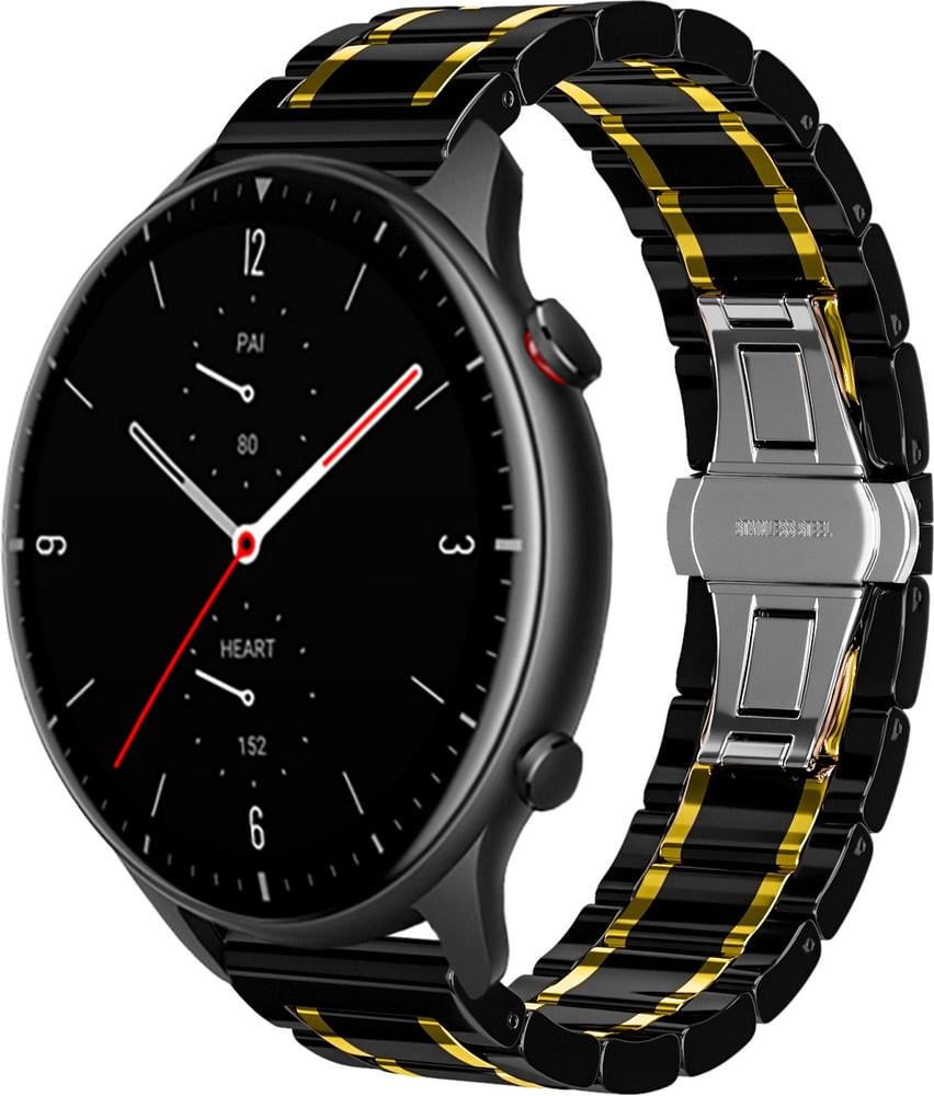 Ремешок керамический Ceramo для Amazfit GTR 2e Black/Gold (28705-02)
