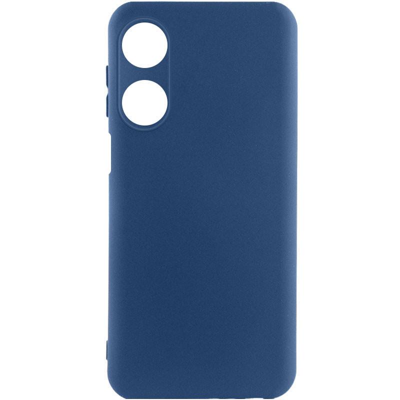 Противоударный чехол Silicone Cover Lakshmi Full Camera (A) для Oppo A38 / A18 Синий / Navy Blue