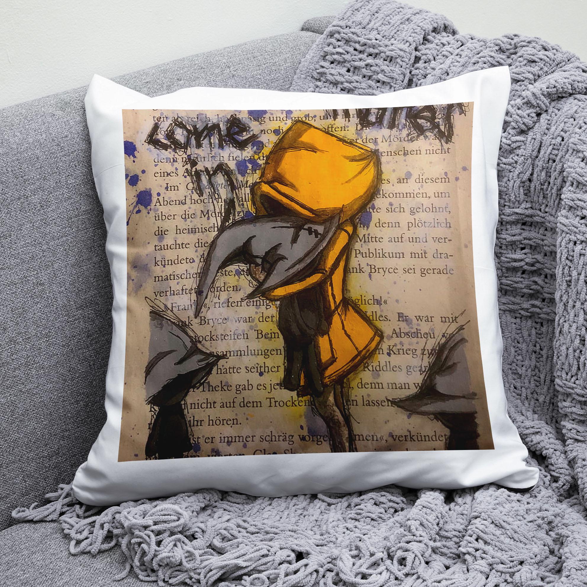 Плюшевая подушка квадрат с принтом игры Little Nightmares "3