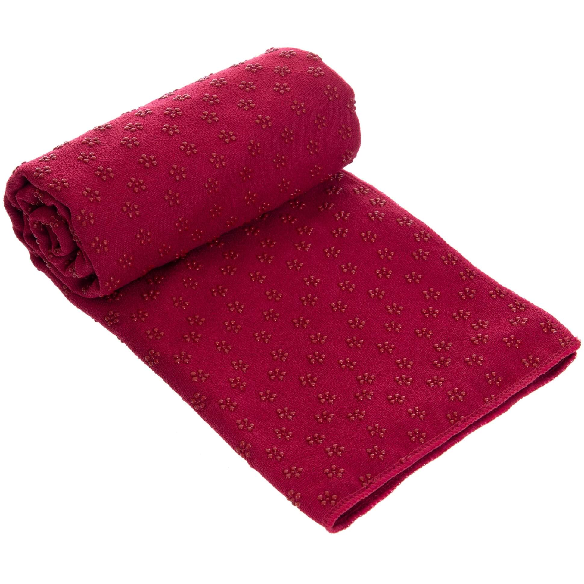 Коврик-полотенце для йоги и фитнеса Yoga Mat-Towel FI-4938 Бордовый