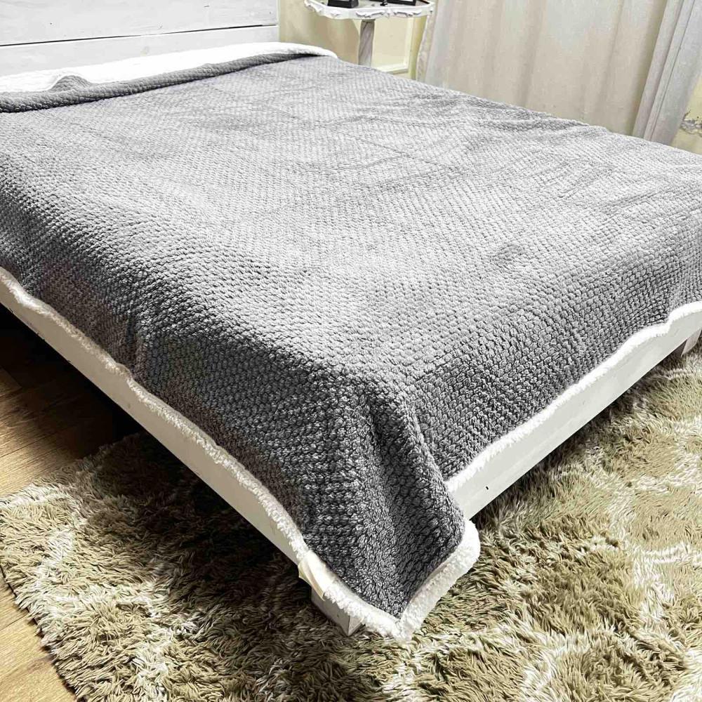 Покрывало Барашек бамбук евро 200х220 см Серый (24114469)