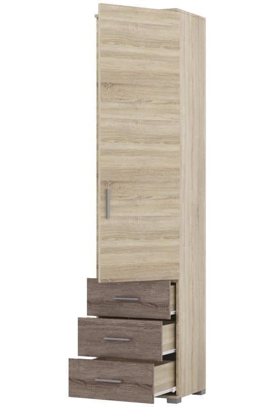 Пенал Эверест Бриз-17 500х380х2100 мм Дуб сонома/Трюфель (ЕВ20031) - фото 2 Пенал Эверест Бриз-17 500х380х2100 мм Дуб сонома/Трюфель (ЕВ20031) - фото 2