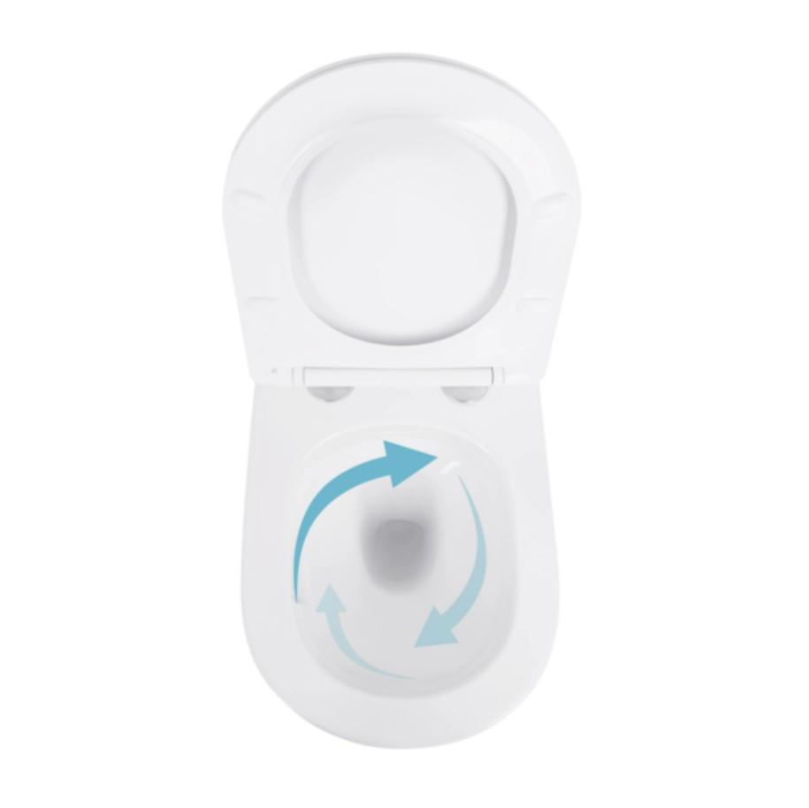 Унітаз підвісний Qtap Swan Ultra Quiet з сидінням Slim Duroplast/ Soft-close/ Quick Release White (QT16335180W) - фото 3