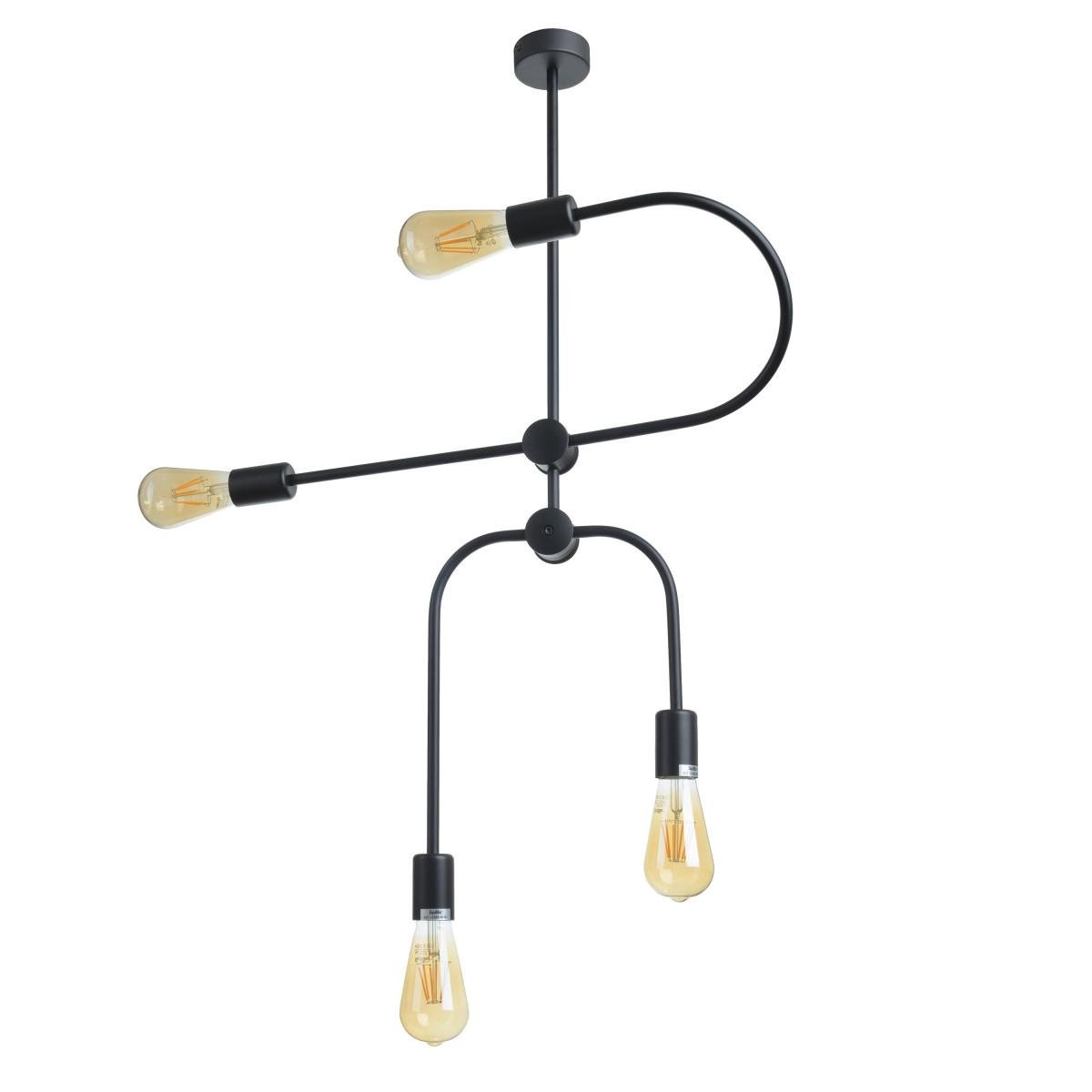 Люстра стельова лофт Brille BL-943S/4 E27 BK