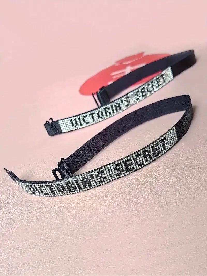 Бретельки для бюстгальтера у стилі Victoria's Secret Black (001125) Бретельки для бюстгальтера у стилі Victoria's Secret Black (001125)