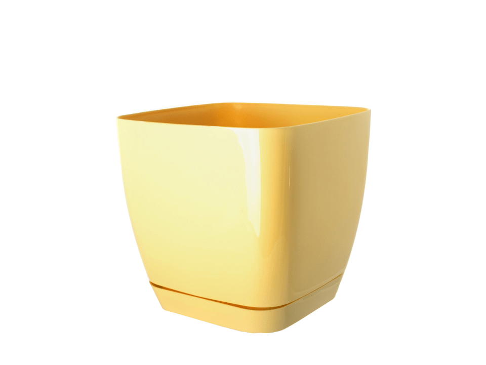 Горшок для цветов Form-Plastic Тоскана с подставкой 2,5 л 15х14 см Желтый