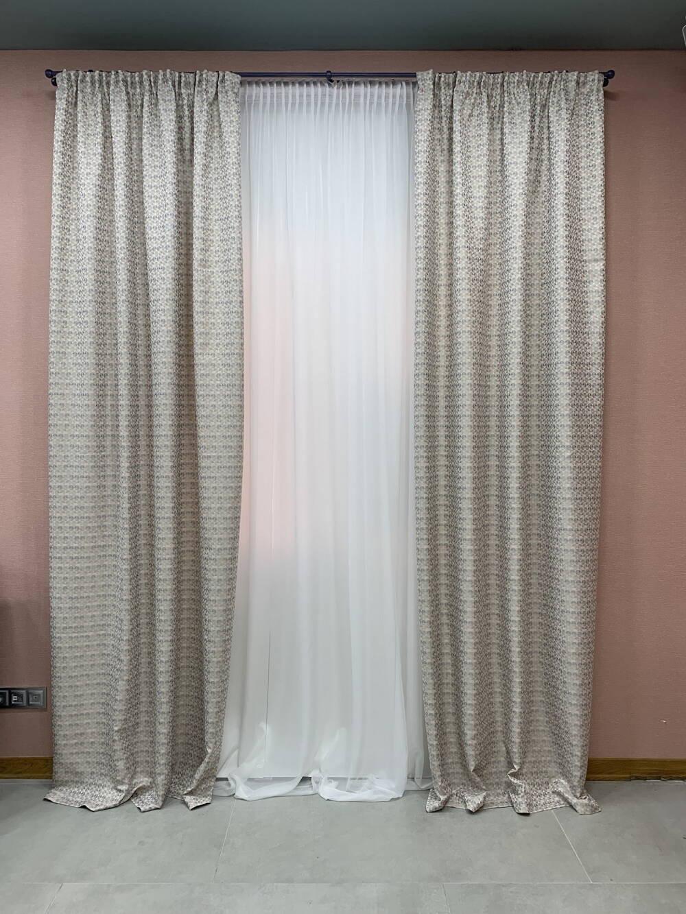 Шторы сатиновые 1,46 м 2 шт. Розовый (000101662) Шторы сатиновые 1,46 м 2 шт. Розовый (000101662)