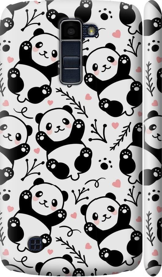 Чехол на LG K10 / K410 Панды (4318m-349-42517)