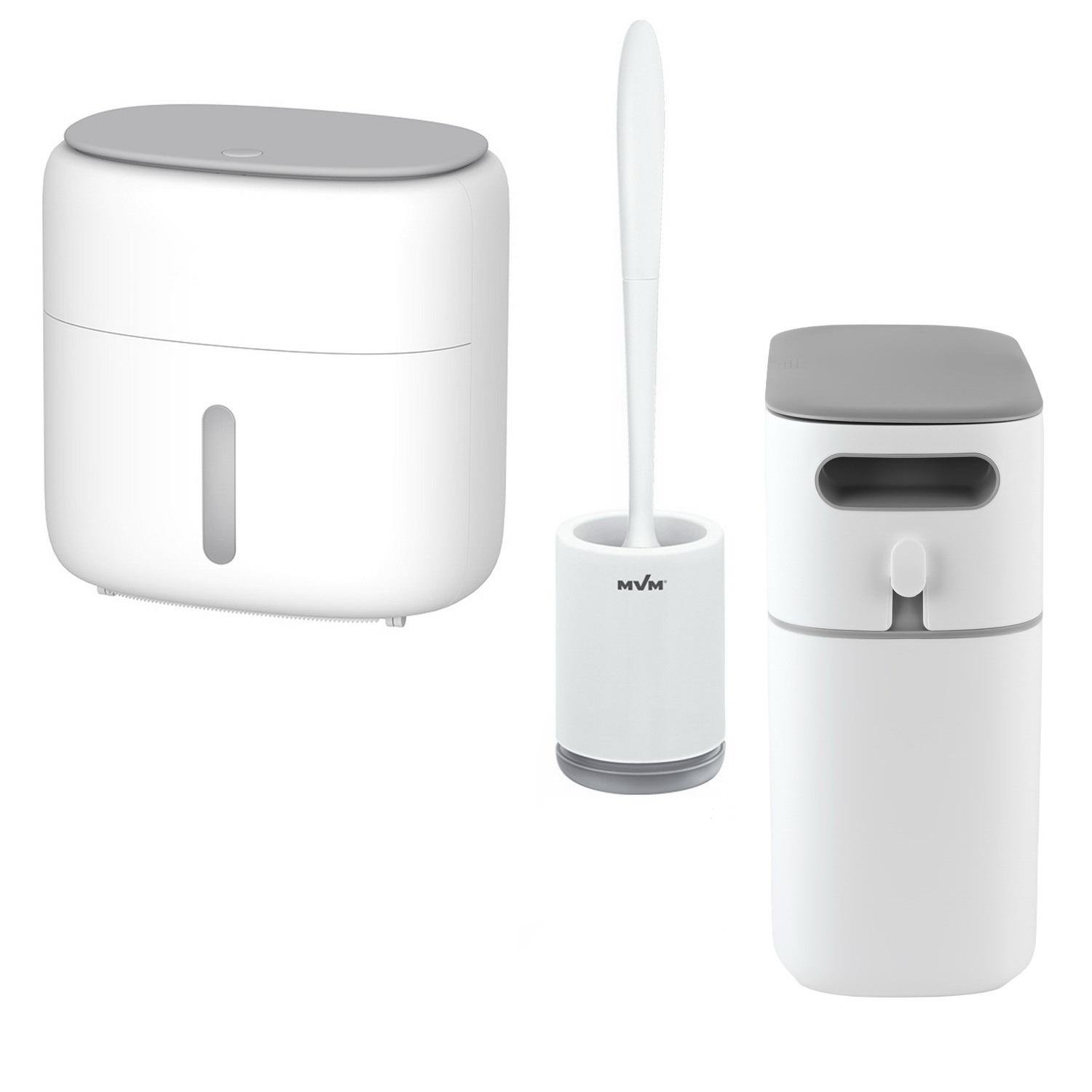 Набір аксесуарів для ванної MVM №37 MVM-MH-37 white/gray Сірий (228061)