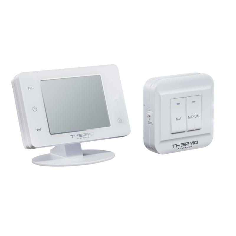 Термостат тижневий програмований Thermo Alliance ТА-2701RF радіокерований сенсорний (30372476) Термостат тижневий програмований Thermo Alliance ТА-2701RF радіокерований сенсорний (30372476)