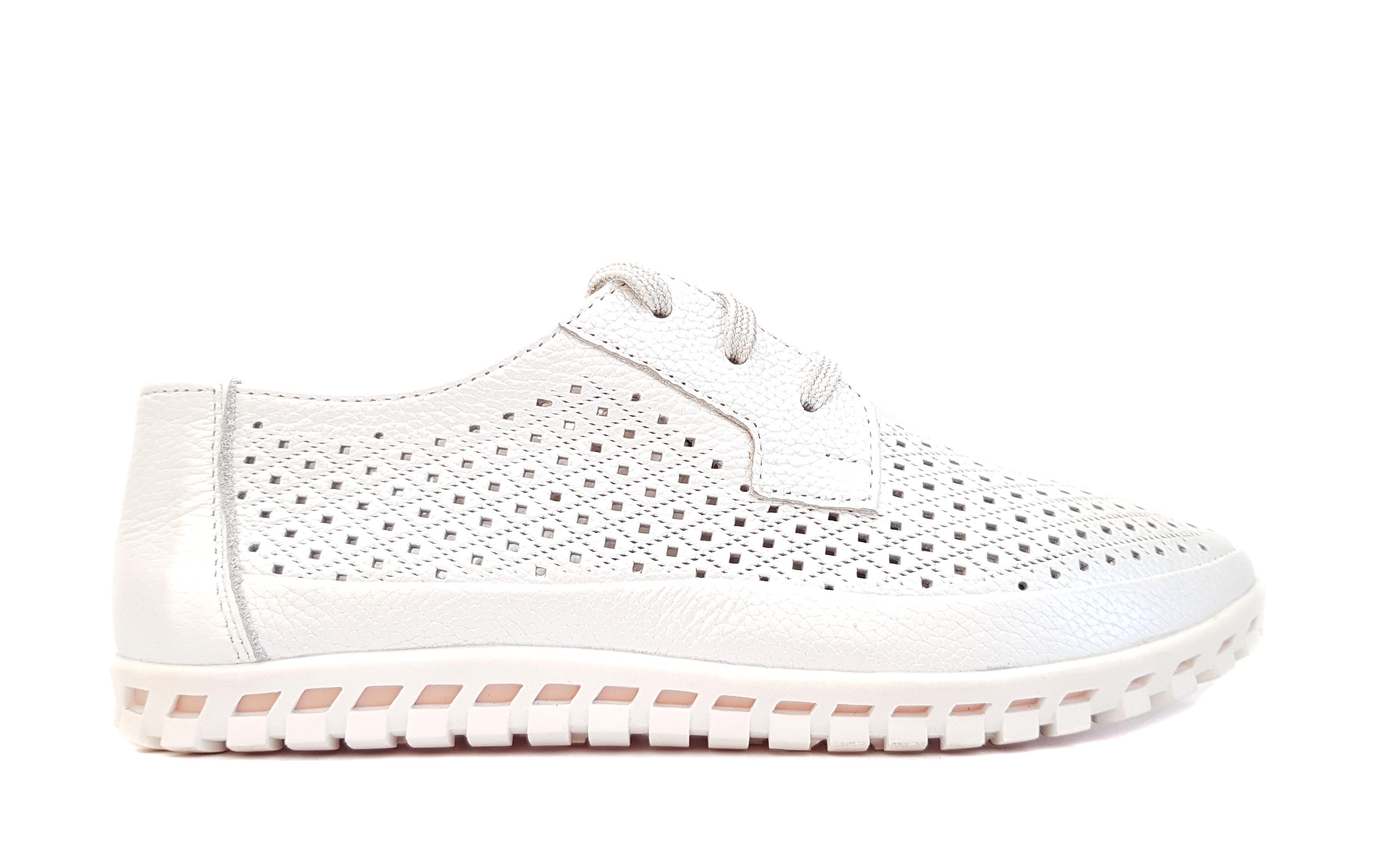 Кроссовки женские DSV 105 из натуральной кожи р. 36 Светло-серый/белый (937-36) - фото 4