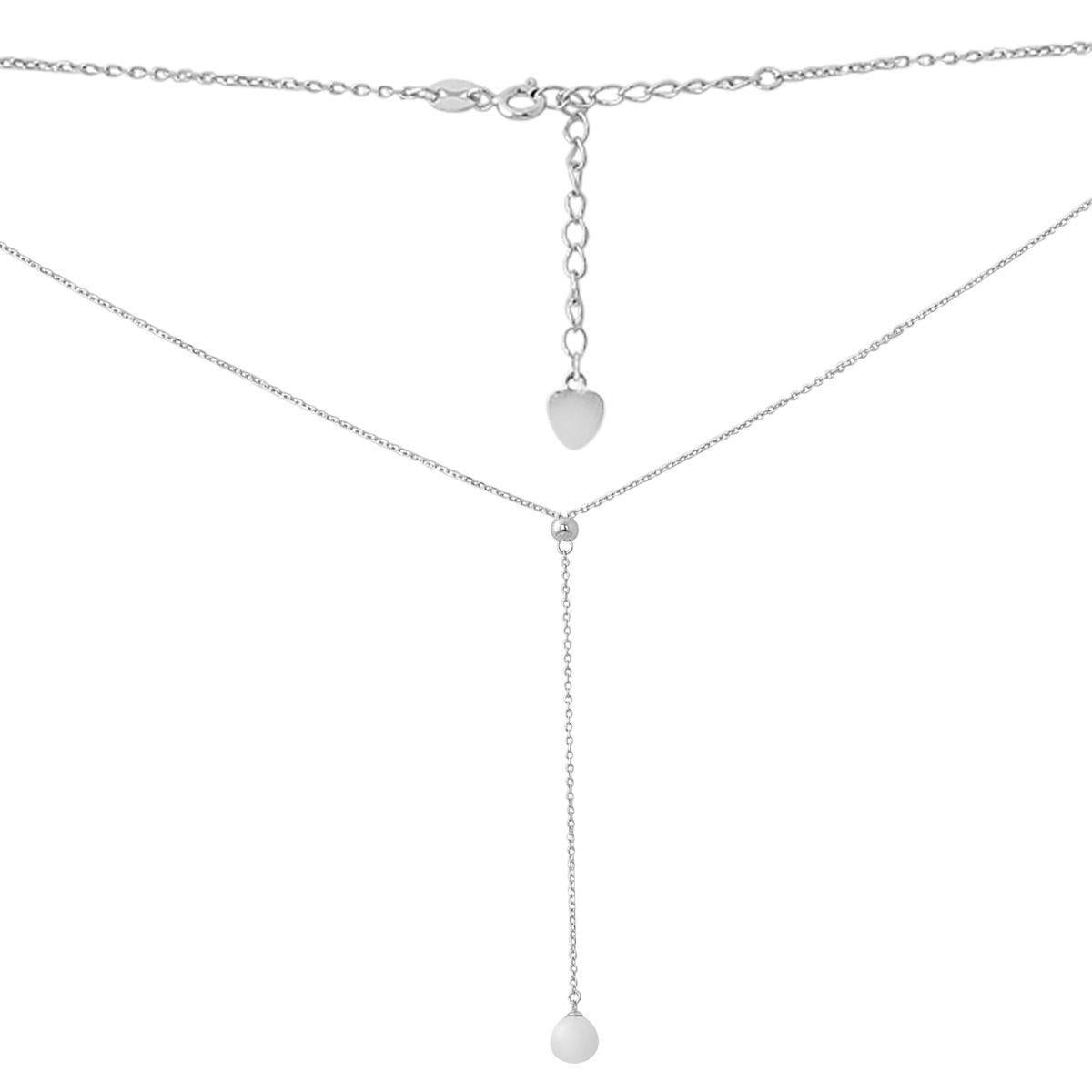 Кольє срібне Tiva з натуральним перлом 3,46 г 400-450 мм (2159223)