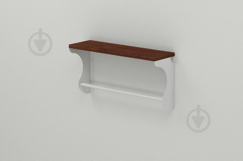 Полка настенная Ferrum-decor Юзиби 270x500x150 металл Белый ДСП Венге 16 мм (UZI0010)