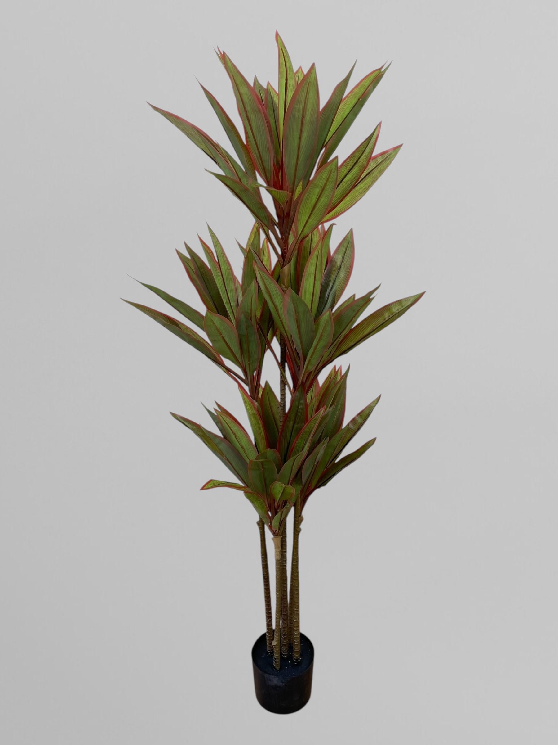 Искусственное растение Драцена в горшке 150 см Красно-зеленый (Д15001)