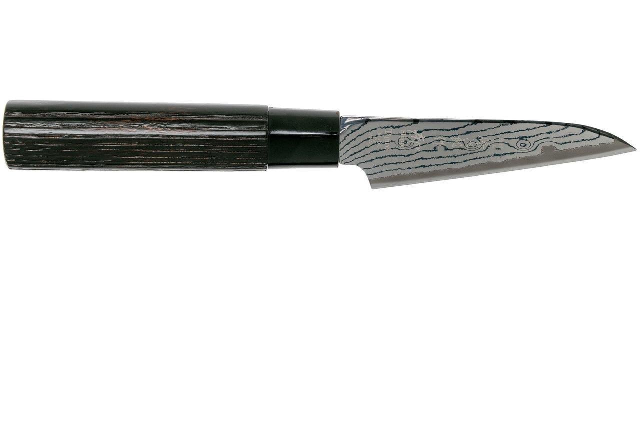 Кухонный нож для чистки овощей Tojiro Shippu 62 HRC VG10 всадной 63-слойная нержавеющая сталь 90 мм Черный (2350364510)