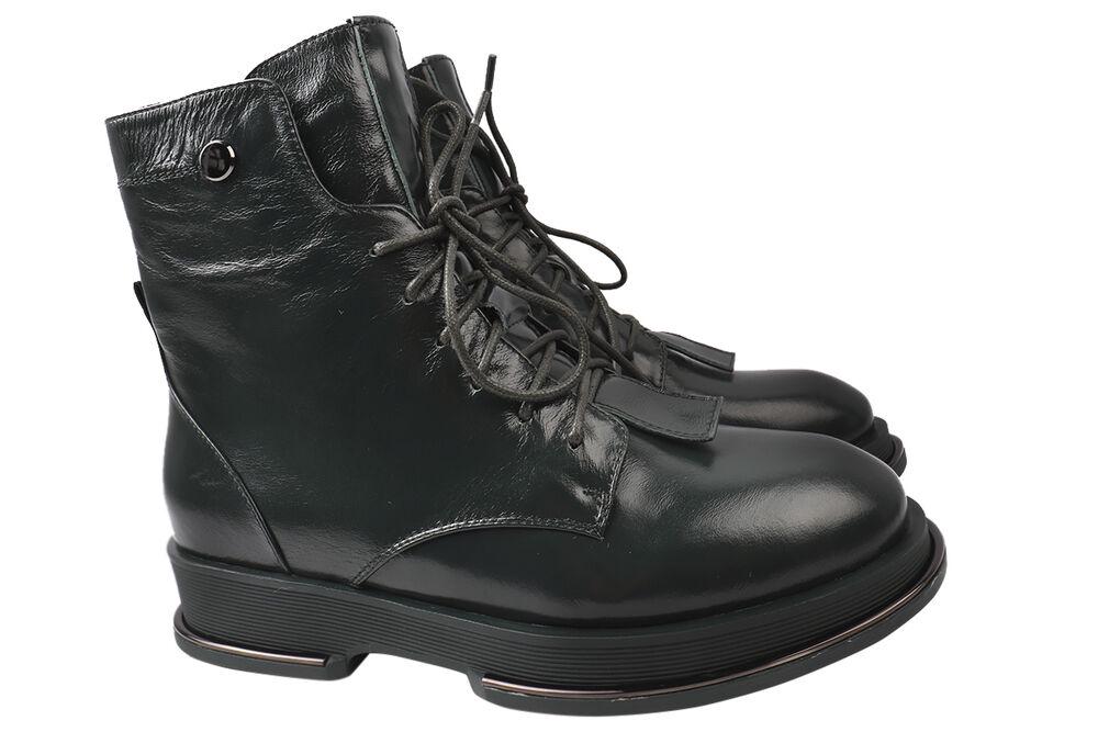 Черевики жіночі Vidorcci зі шкіри на платформі р. 38 Зелений (7-21DHC)