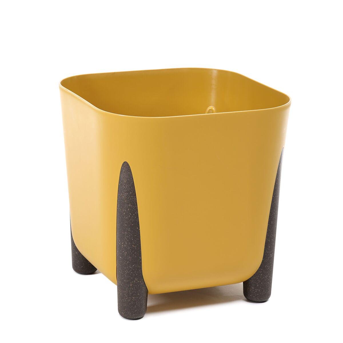 Горшок для цветов Lamela Frida квадратный на ножках 36 см Горчичный (24755082) - фото 1 Горшок для цветов Lamela Frida квадратный на ножках 36 см Горчичный (24755082) - фото 1