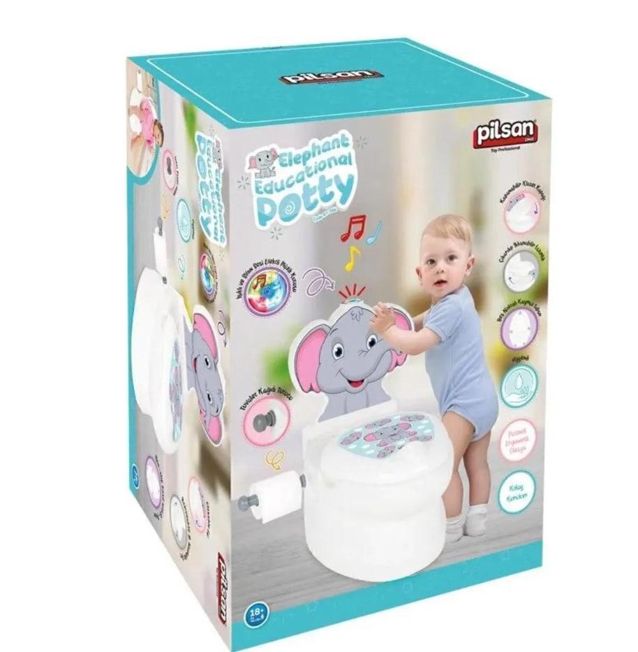Горщик для дітей навчальний Pilsan 07-566 Слоненя з тримачем для паперу музичний (2472511848) - фото 2