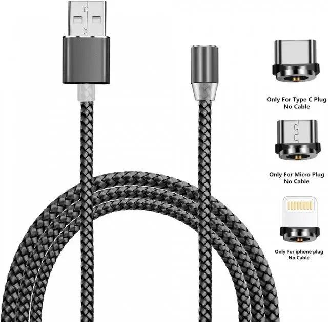 Кабель для телефонів USB MicroUSB/Lightning/ Type-C (2079257939) - фото 3