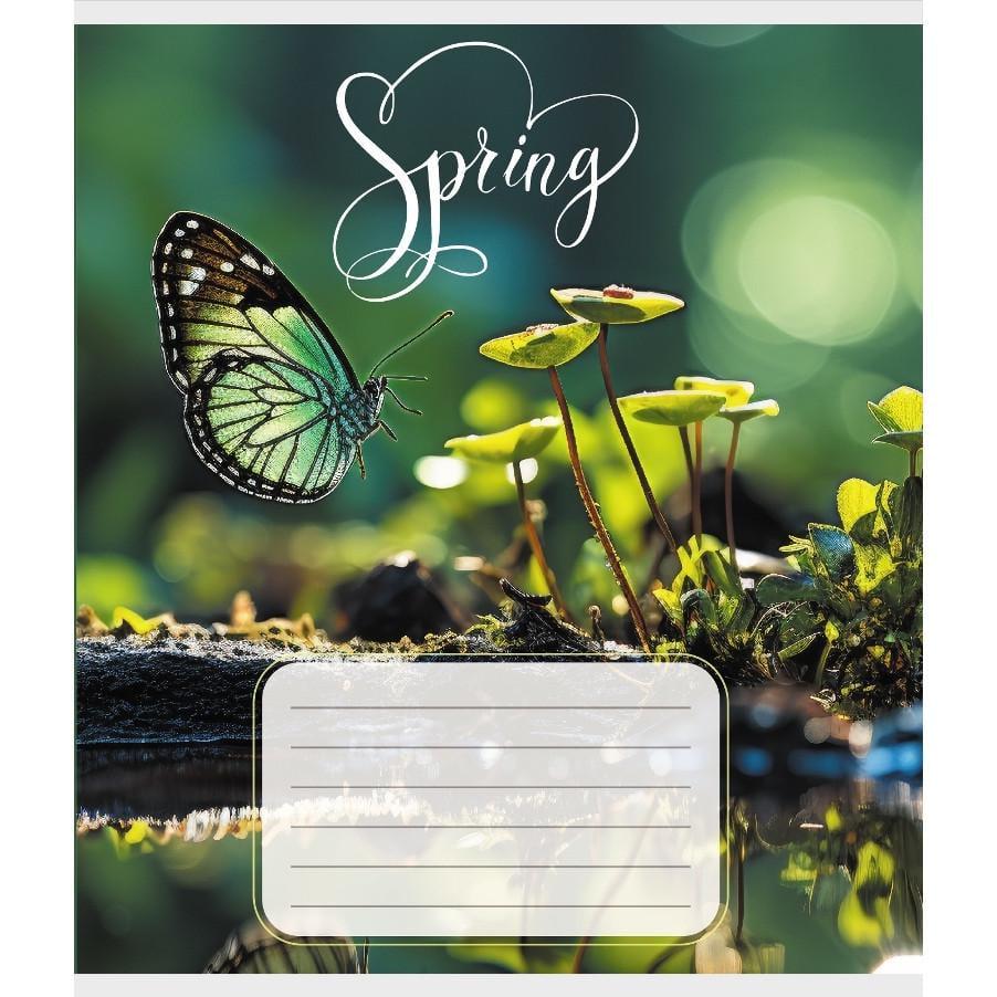 Шкільний зошит Метелик весною 018-530216K-4 в клітинку 18 аркушів (RLT55210)