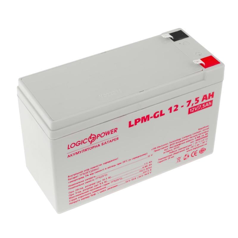Аккумулятор гелевый LogicPower LPM-GL 12 7,5 Ah (29879669)