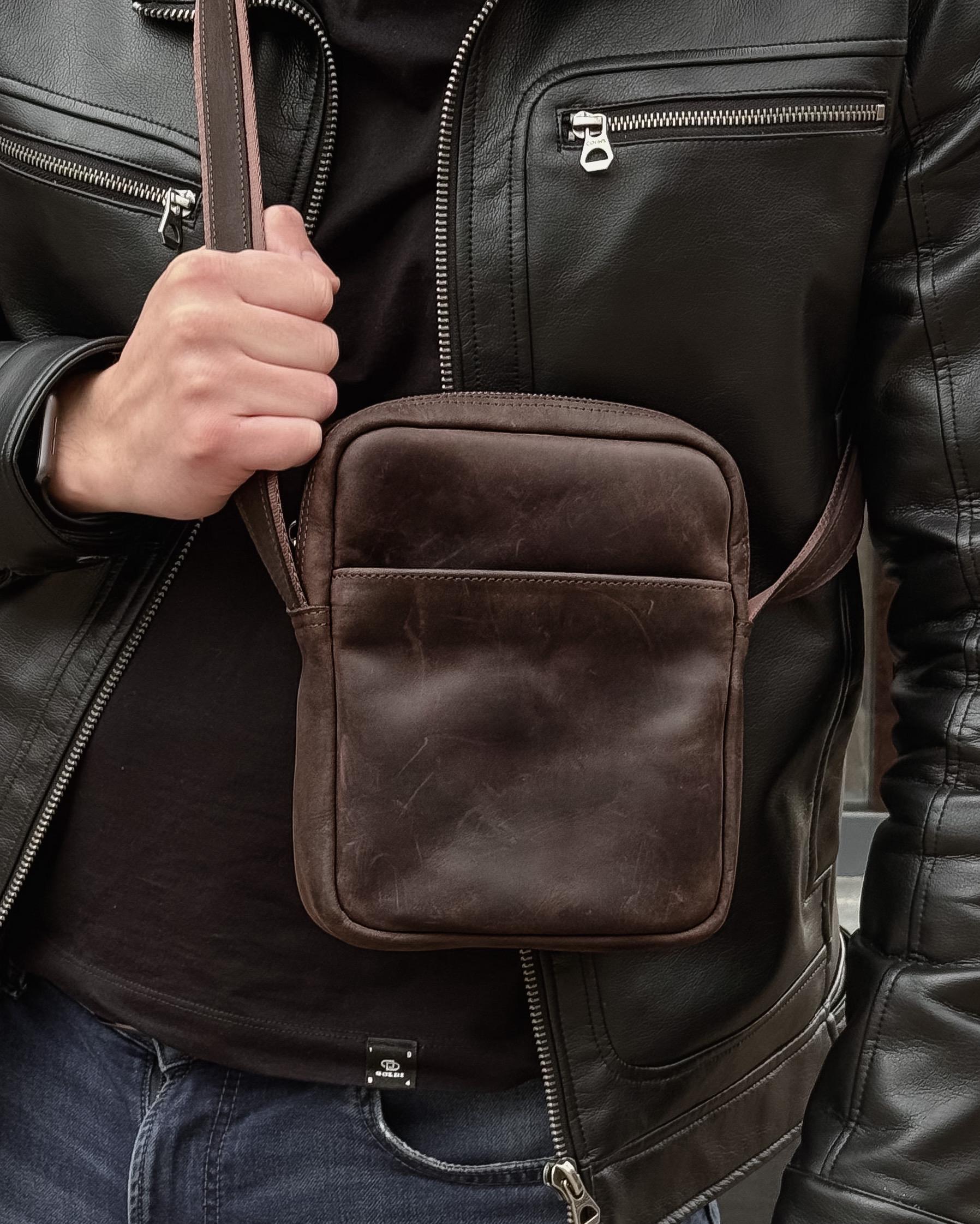 Сумка кожаная Legessy CH 006 Коричневый (CH 006 Brown) - фото 2