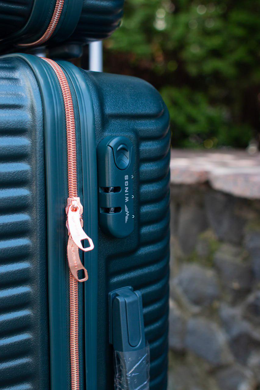 Чемодан пластиковый Wings WN-01 S Темно-зеленый (11881147) - фото 2 Чемодан пластиковый Wings WN-01 S Темно-зеленый (11881147) - фото 2