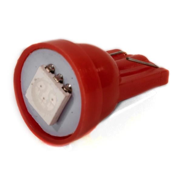 Автолампа світлодіодна AllLight T10 1 діод 5050 W2,1x9,5d 12 V 0,45 W Red - фото 2