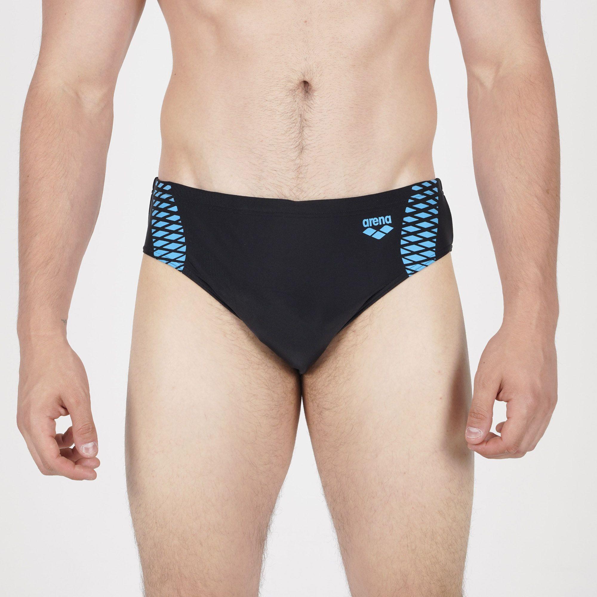 Плавки-слипы мужские Arena OPENINGS SWIM BRIEFS 75 см Черный/Синий (008065-580 75)