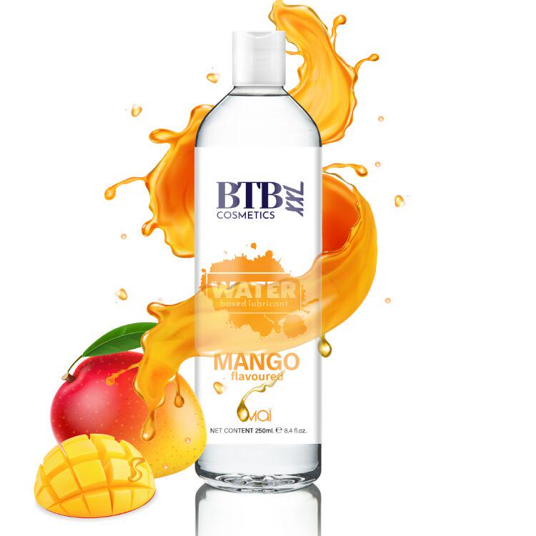 Лубрикант на водной основе BTB FLAVORED MANGO с ароматом манго 250 мл (SO6570) - фото 3