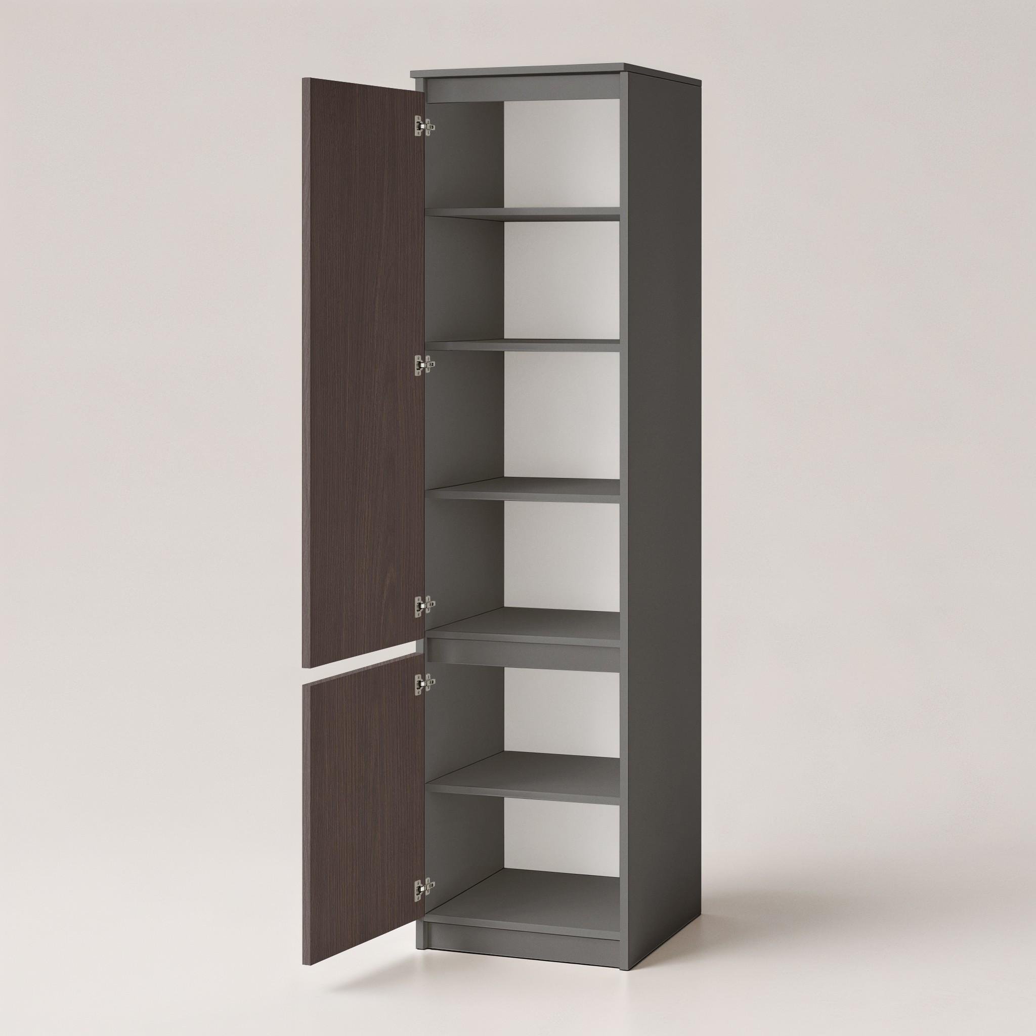 Шкаф-пенал с полками T-217 500х498х2117 мм Антрацит/Венге Магия - фото 2