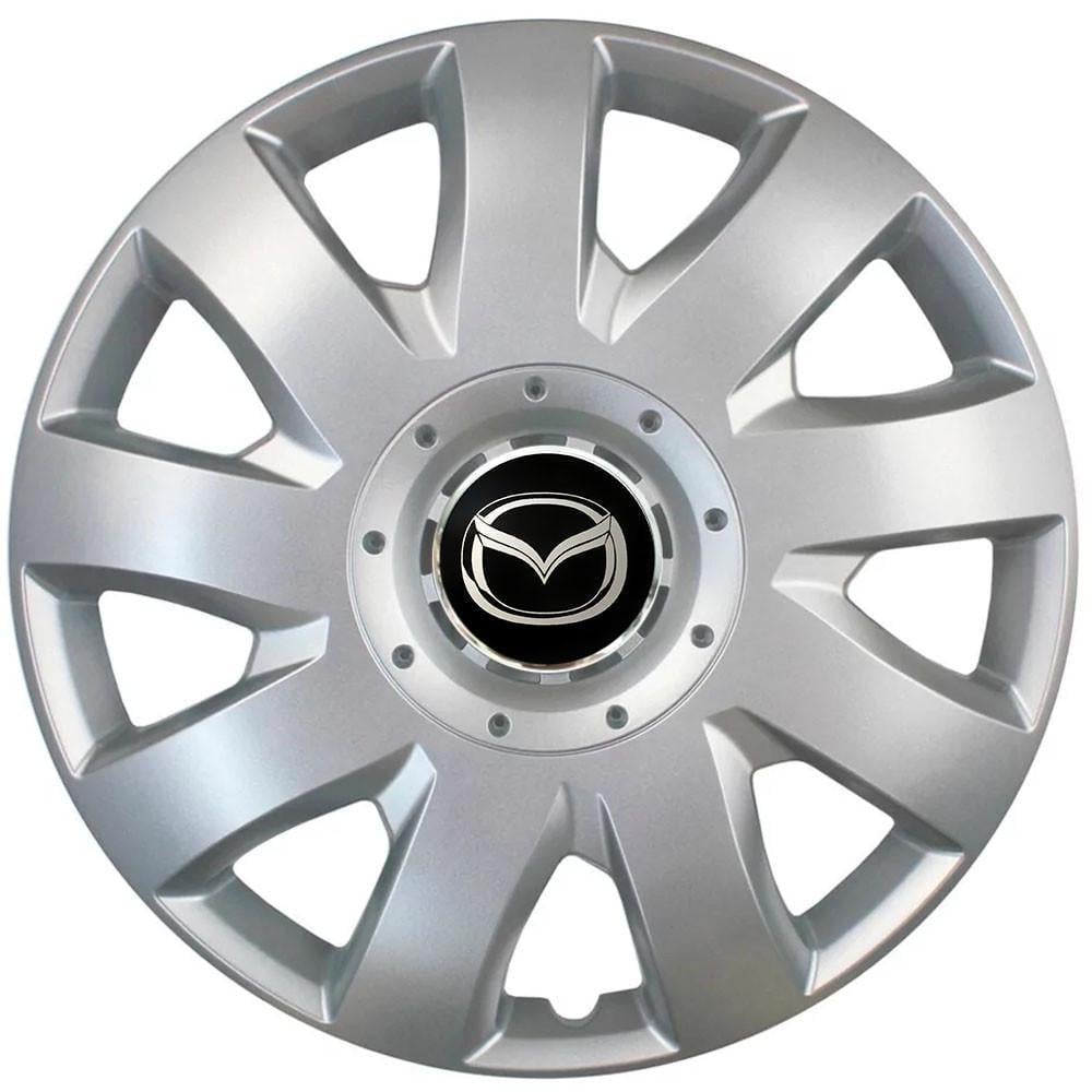 Колпаки SJS R16 с логотипом Mazda 426 4 шт. Серебристый (2654555195)