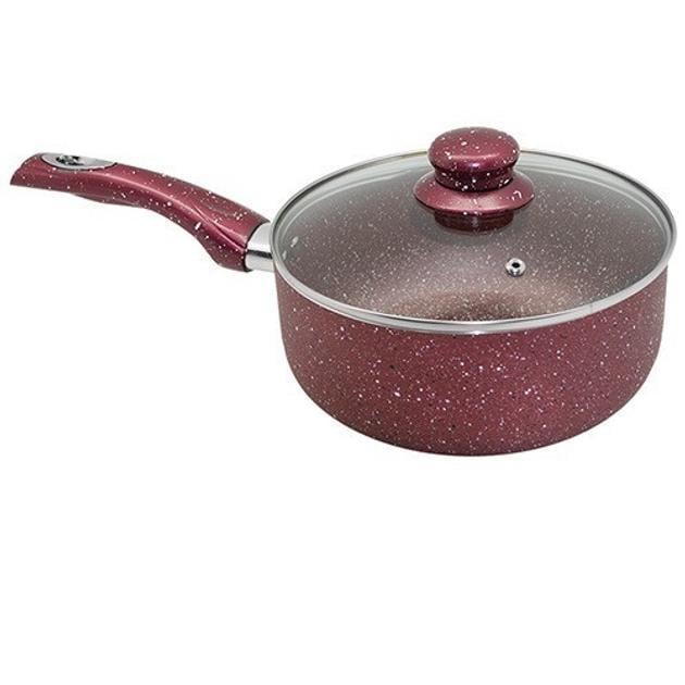 Сотейник с крышкой MH-2758 Мраморная крошка 18х9 см Сотейник с крышкой MH-2758 Мраморная крошка 18х9 см