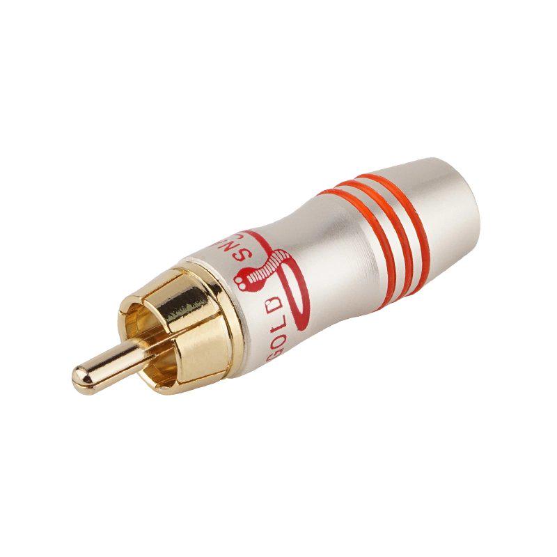 Штекер RCA SNAKE Gold Красный (A153052)