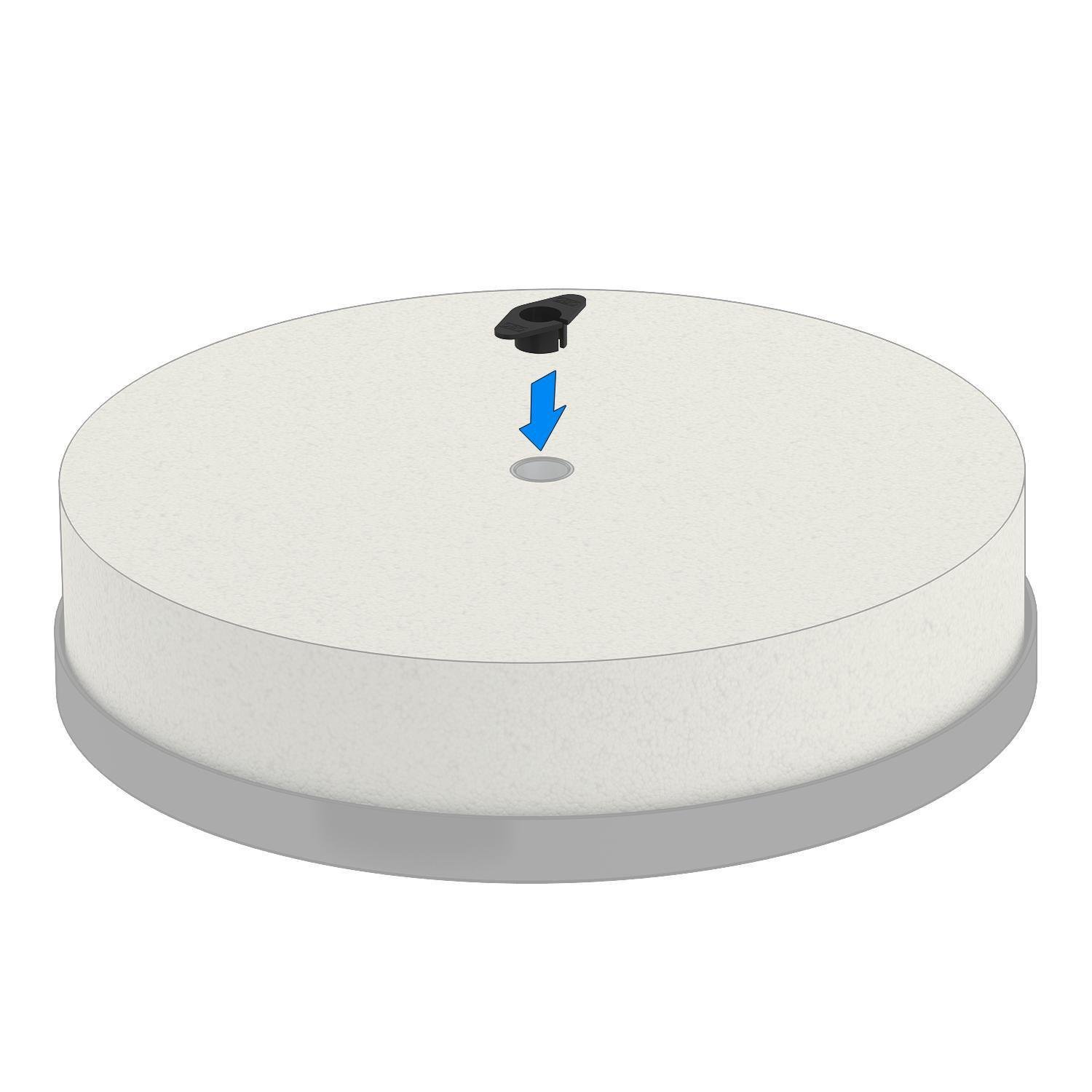 Вкладка в бетонное основание OBO bettermann 10 кг для изоляционного держателя пластик (5408101)