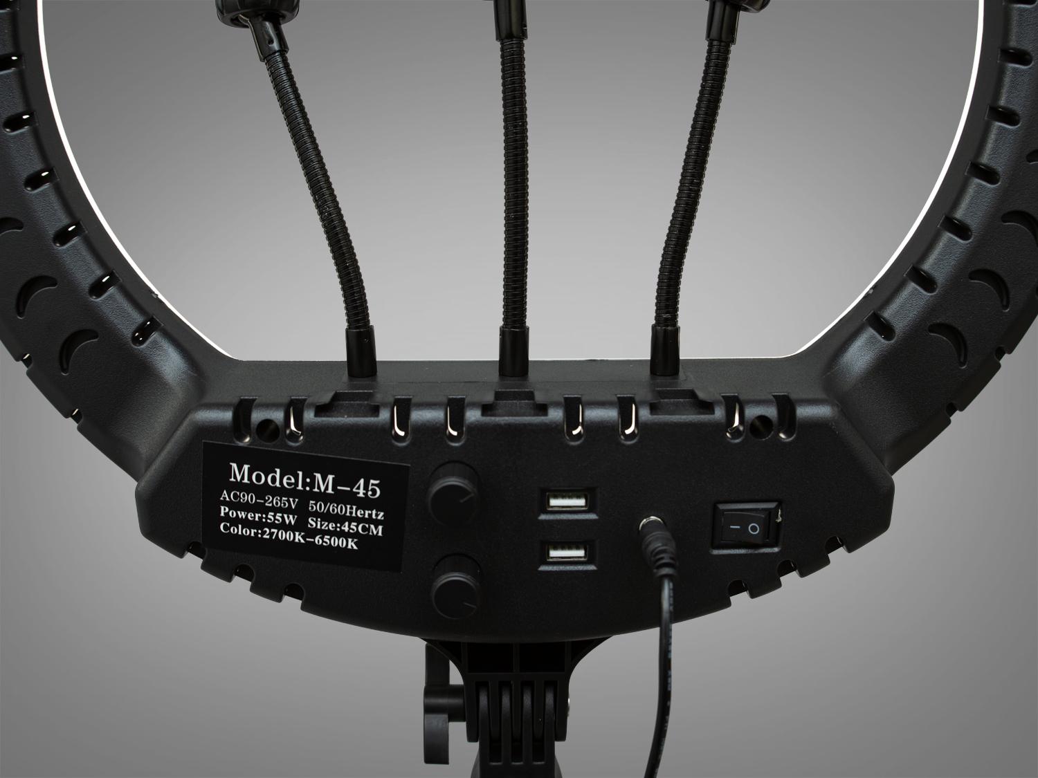 Кольцевая лампа с пультом без штатива 220 В 45 см (SL-RL-18) - фото 4 Кольцевая лампа с пультом без штатива 220 В 45 см (SL-RL-18) - фото 4