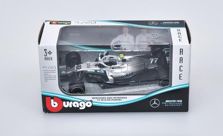 Колекційна модель Bburago Mercedes W10-77 із металу масштаб 1:43 - фото 5