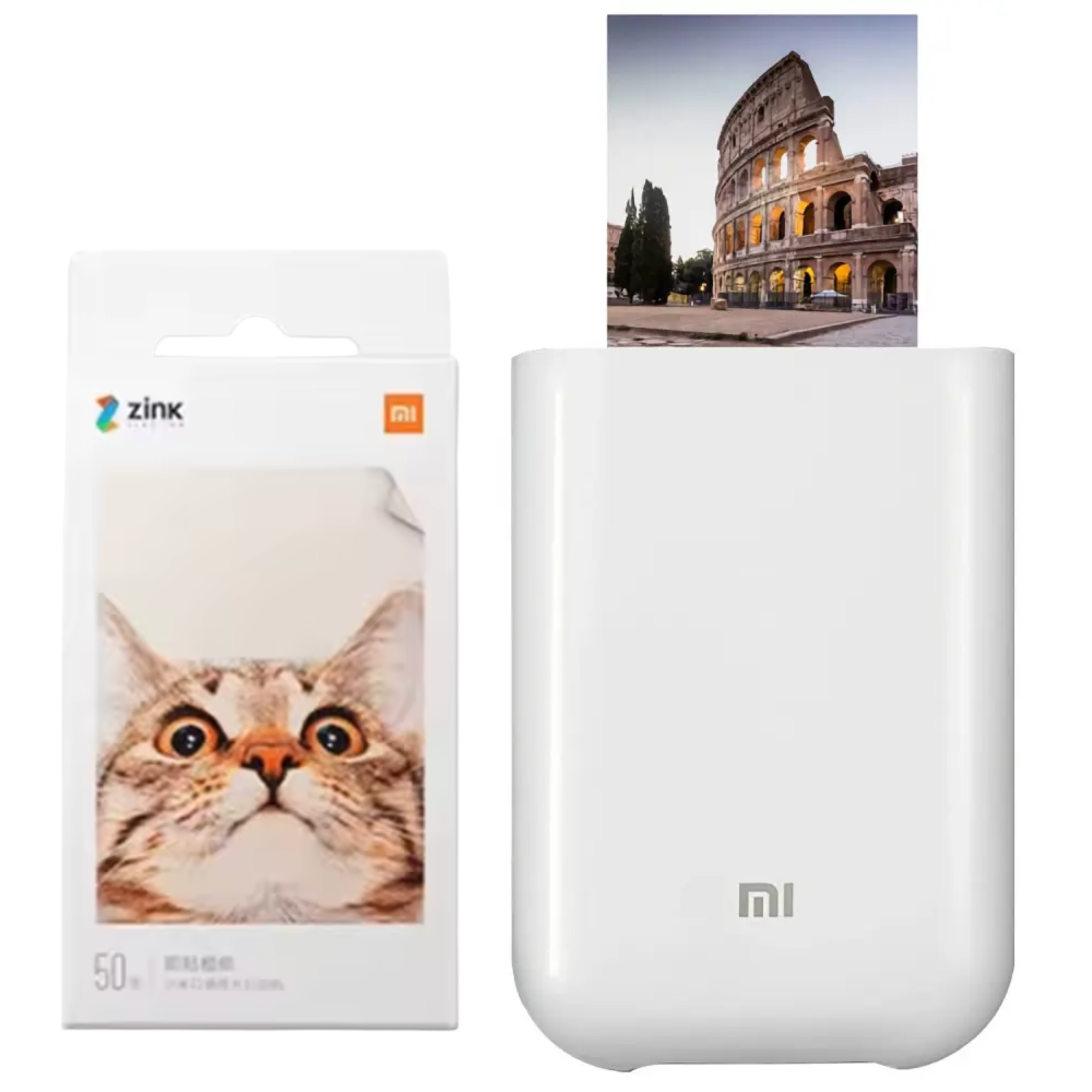 Мобильный фотопринтер Mi Pocket Photo Printer с 50 листами фотобумаги (GS-308)