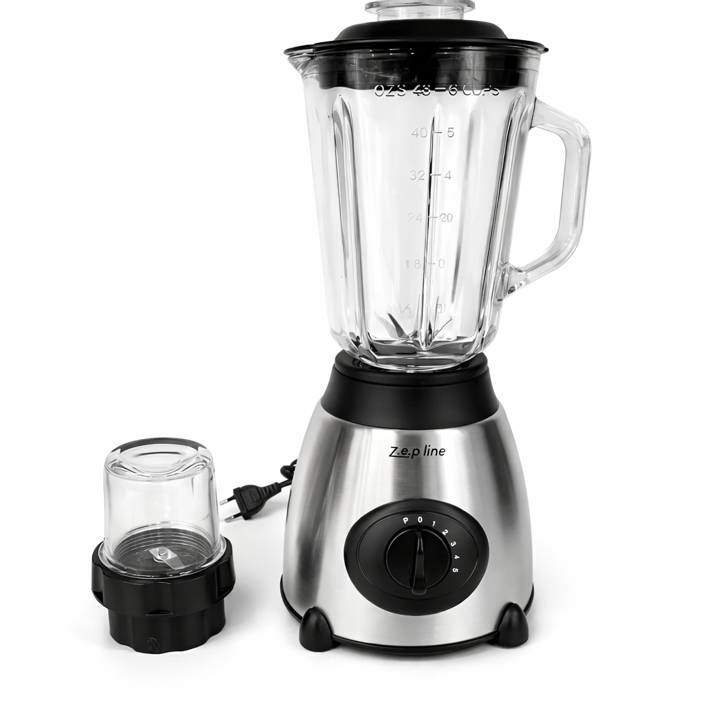 Блендер кухонный ZepLine ZP-004 2в1 с кофемолкой/стекло/5 скоростей/чаша 1,5 л (33285452)