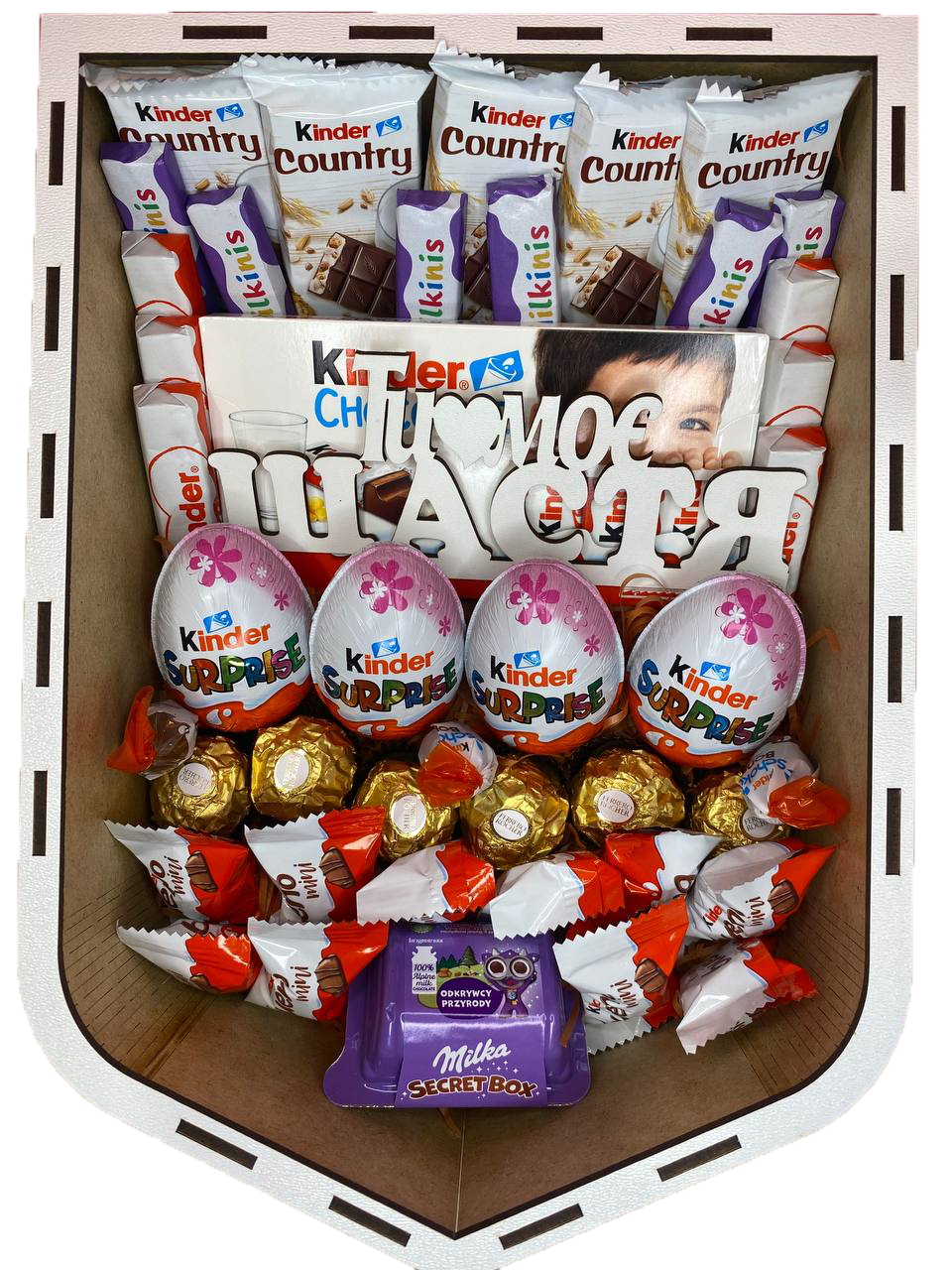 ᐉ Подарочный бокс со сладостями В виде герба Украины 1,2 кг (0000699)