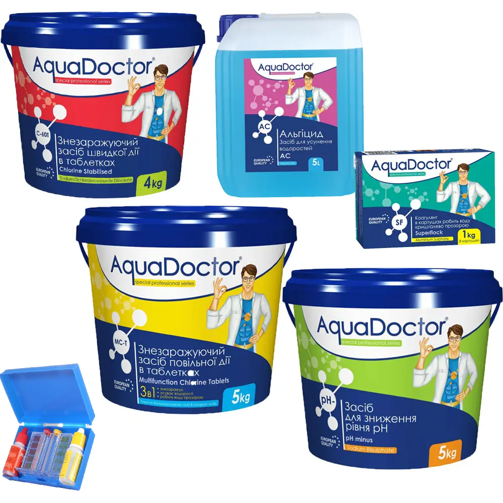 Химия для бассейна AquaDoctor Top Kit 6в1 (9959247)