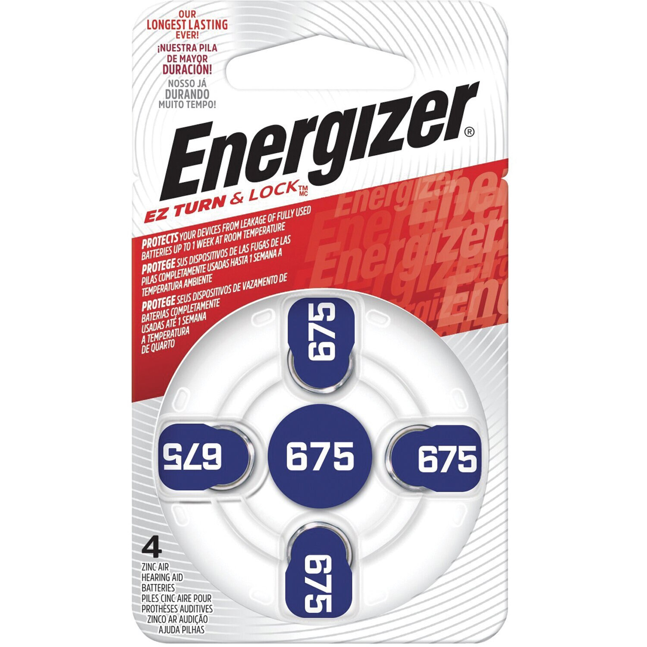 Батарейка повітряно-цинкова ENERGIZER ZA675 на блістері 4 шт. (3110816306)