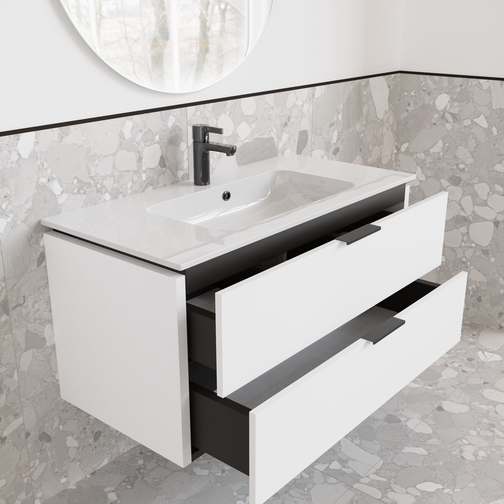 Тумба подвесная с раковиной MVK Vostok Icon 90 В2 900х450х530 мм Эмаль Белый Матовый (p290wh) - фото 3 Тумба подвесная с раковиной MVK Vostok Icon 90 В2 900х450х530 мм Эмаль Белый Матовый (p290wh) - фото 3